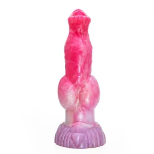 8.5 Inch Pink Fantasy Knot Dog Wolf Dildo Silicone Animal Penis