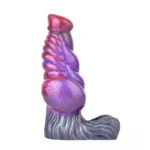 Big Knotted Penis Sleeve Purple Silicone Dog Cock Sheath