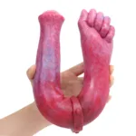 13.5 Inch Double Ended Horse & Arm Fist Dildo Black/Pink