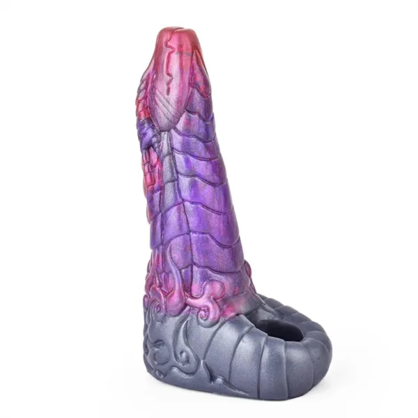 Purple Dragon Cock Sleeve Silicone Animal Penis Extension Condom