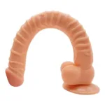 16.5 Inch Realistic Long Slim PVC Suction Cup Dildo